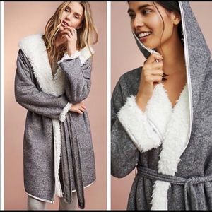 Anthropologie Pure+Good Reversible Sherpa Robe